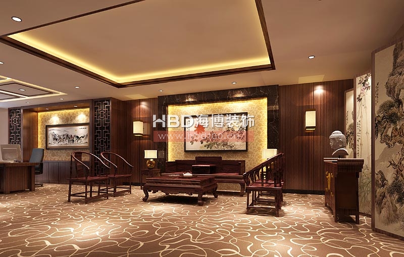 廣東隆鑫投資公司珠江新城寫字樓裝修 總經理室設計 廣東隆鑫投資公司珠江新城寫字樓裝修 總經理室設計