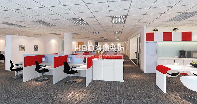 武田藥品廣州公司辦公室裝修 開放辦公區(qū)