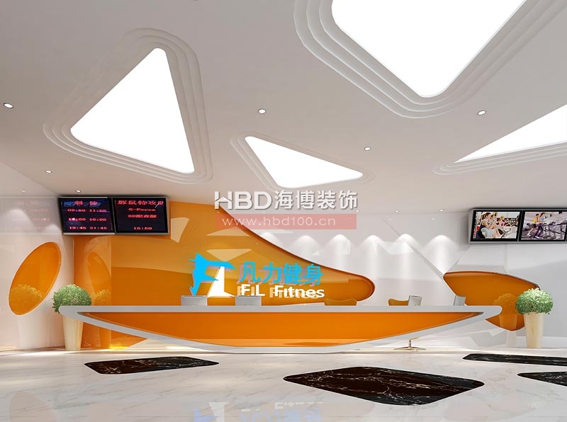 凡力健身房設(shè)計(jì) 前臺(tái)效果圖2 凡力健身房設(shè)計(jì) 前臺(tái)效果圖2