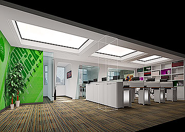 樂(lè)天創(chuàng)意園寫字樓裝修前臺(tái)設(shè)計(jì)