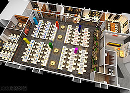 辦公室裝修時尚員工辦公區(qū)設(shè)計方案